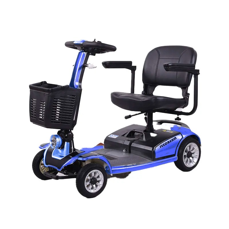 Scuter/carucior electric pentru varstnici sau persoane cu dizabilitati, model S-01, motor 250W, baterie 12Ah Albastru 12Ah imagine anvelopetop.ro