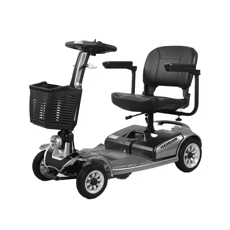 Scuter/carucior electric pentru varstnici sau persoane cu dizabilitati, model S-01, motor 250W, baterie 12Ah Argintiu 12Ah imagine noua