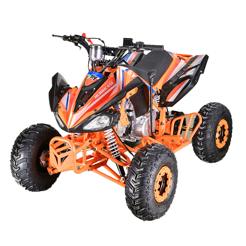 ATV motor benzina, 1+1, 110cc, 4 viteze, cutie de viteze manuala, transmisie lanț, model ATV003 Orange 11 imagine noua