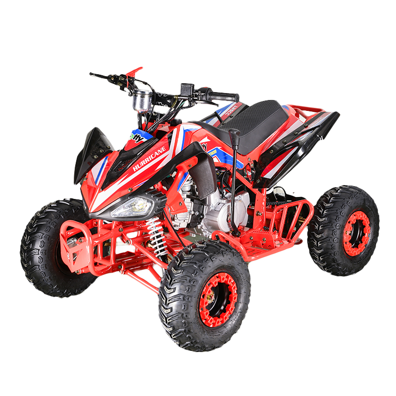 ATV motor benzina, 1+1, 110cc, 4 viteze, cutie de viteze manuala, transmisie lanț, model ATV003 Roșu 11 imagine noua