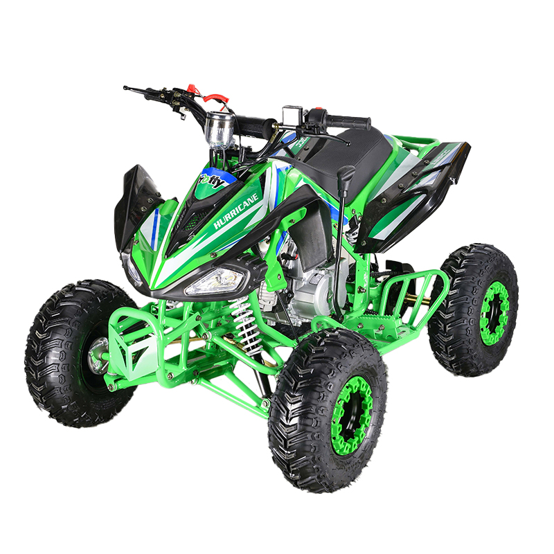 ATV motor benzina, 1+1, 110cc, 4 viteze, cutie de viteze manuala, transmisie lanț, model ATV003 Verde 11 imagine noua