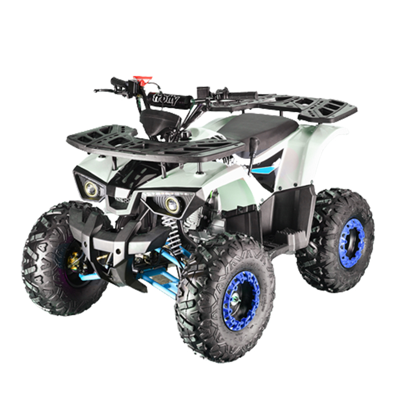 ATV motor benzina, 1+1, 110cc, 4 viteze, cutie de viteze manuala, transmisie lanț, model ATV017 Albastru 11 imagine noua