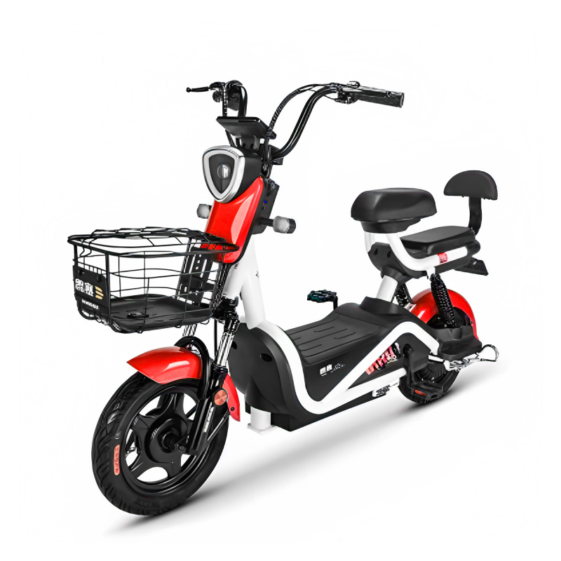 Moped electric, motor DC electric, model G60, putere 240W, baterie 48V 20Ah plumb acid Roșu 20Ah imagine noua