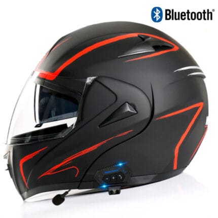 Casca moto, model NEON RED